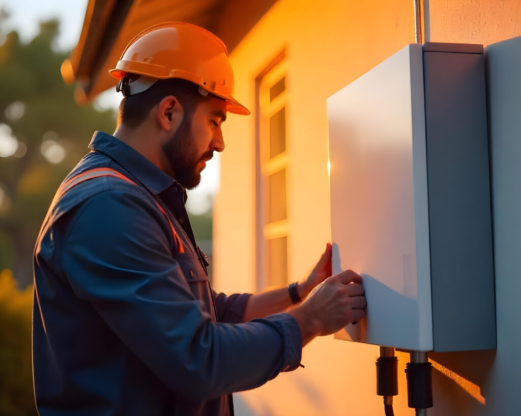 solar battery installation