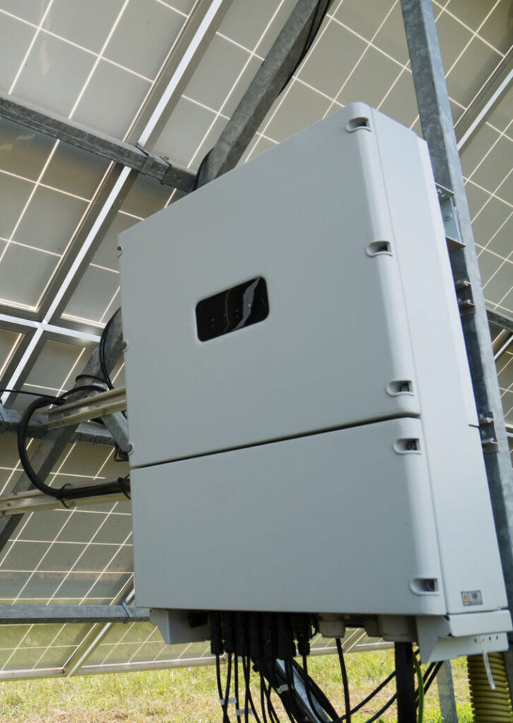 Solar PV Systems 28 Solar inverter mounted beneath a ground-mounted solar array