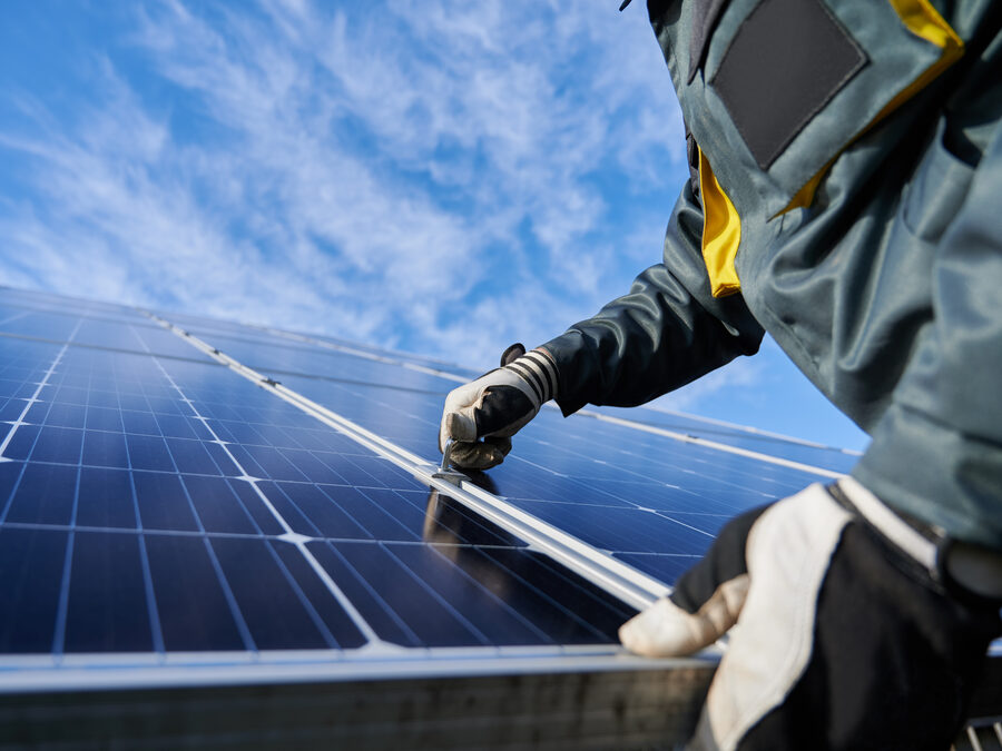 Solar PV Systems 31 Solar Repairs technician servicing rooftop solar panels